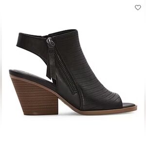 Elegant Black Heeled Open toe Booties for Women